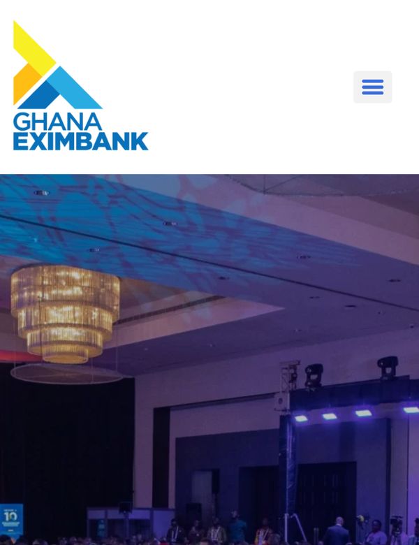 Ghana EXIM Bank website by TinTin Technologies
