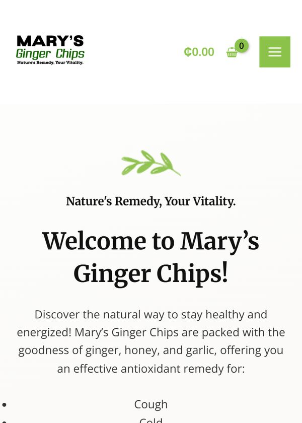 Mary's Ginger Chips on mobile