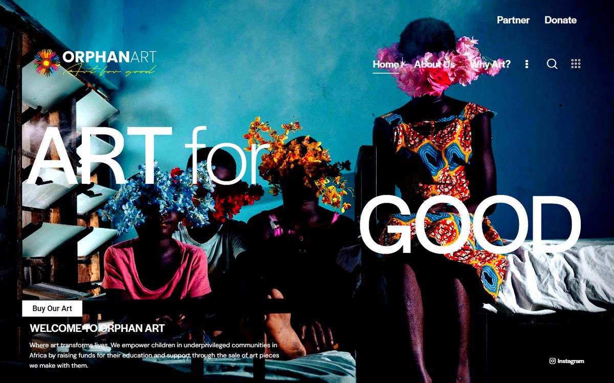 Orphan Art Ghana website by TinTin Technologies