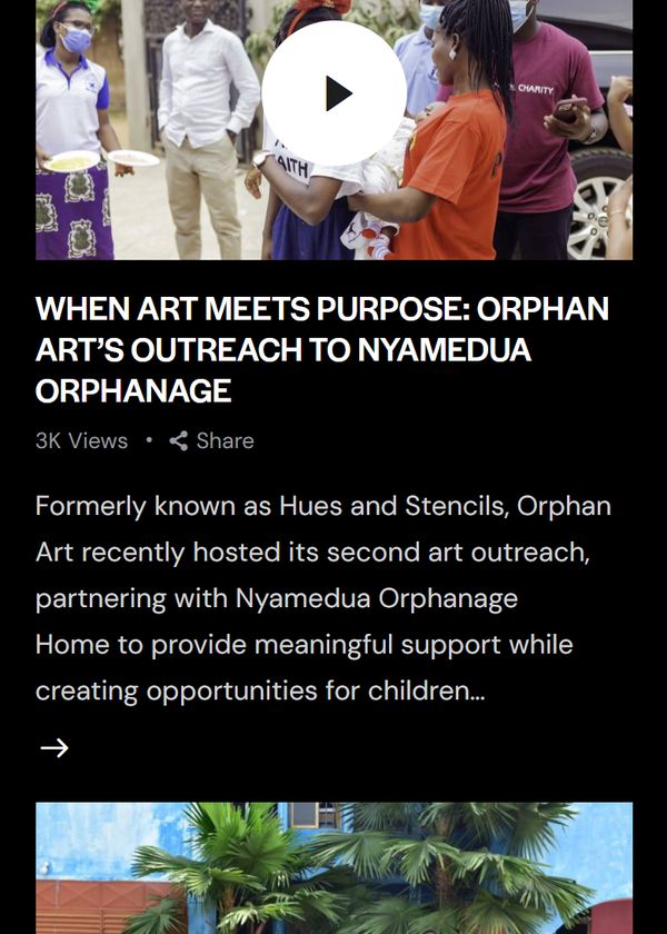 Orphan Art Ghana on mobile